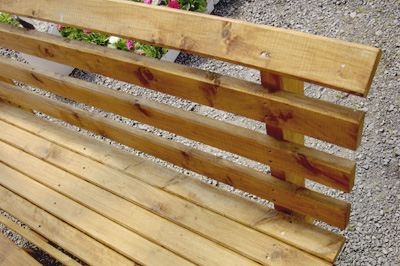 Slatted Bench Detail (Back)