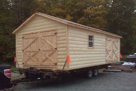 10' x 24' Shed with Log Siding 10' x 24' Shed with Log Siding